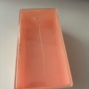 Vintage Pink Plastic Storage Box